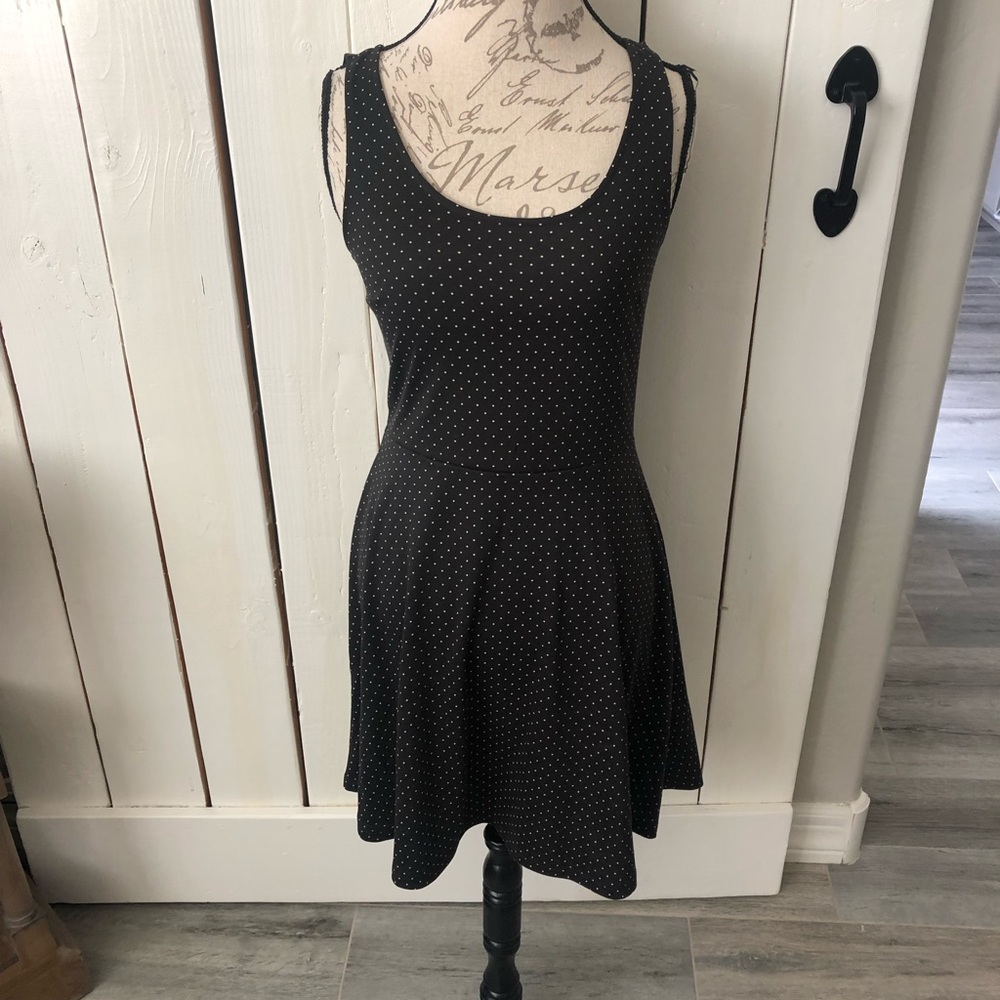 H&M black and white polka dot dress